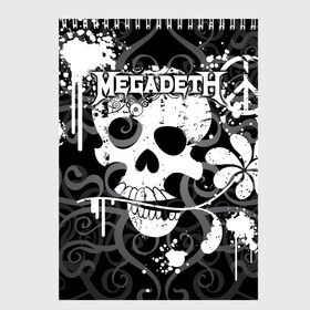 Скетчбук с принтом Megadeth в Кировске, 100% бумага
 | 48 листов, плотность листов — 100 г/м2, плотность картонной обложки — 250 г/м2. Листы скреплены сверху удобной пружинной спиралью | countdown to extinction | бас | гитара | группа | дэйв мастейн | кико лоурейро | лос анджелес | метал | трэш | хард рок | хеви метал