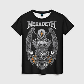 Женская футболка 3D с принтом Megadeth в Кировске, 100% полиэфир ( синтетическое хлопкоподобное полотно) | прямой крой, круглый вырез горловины, длина до линии бедер | countdown to extinction | бас | гитара | группа | дэйв мастейн | кико лоурейро | лос анджелес | метал | трэш | хард рок | хеви метал