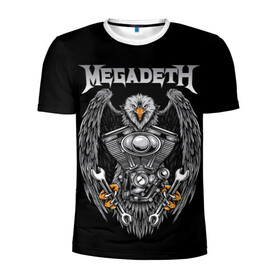 Мужская футболка 3D спортивная с принтом Megadeth в Кировске, 100% полиэстер с улучшенными характеристиками | приталенный силуэт, круглая горловина, широкие плечи, сужается к линии бедра | countdown to extinction | бас | гитара | группа | дэйв мастейн | кико лоурейро | лос анджелес | метал | трэш | хард рок | хеви метал