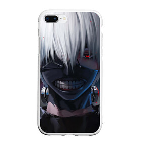 Чехол для iPhone 7Plus/8 Plus матовый с принтом TOKYO GHOUL в Кировске, Силикон | Область печати: задняя сторона чехла, без боковых панелей | anime | heroes | kaneki | manga | tokyo ghoul | аниме | герои | канеки | манга | токийский гуль | токио гуль