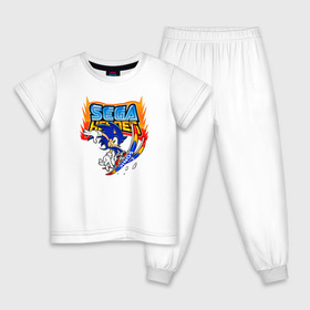 Детская пижама хлопок с принтом Sonic:Sega Heroes в Кировске, 100% хлопок |  брюки и футболка прямого кроя, без карманов, на брюках мягкая резинка на поясе и по низу штанин
 | 