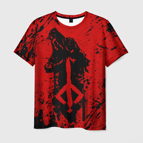 Мужская футболка 3D с принтом BLOODBORNE в Кировске, 100% полиэфир | прямой крой, круглый вырез горловины, длина до линии бедер | bloodborne | hunter | знак охотника | охотник | рожденный кровью