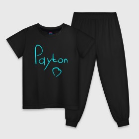 Детская пижама хлопок с принтом PAYTON MOORMEIER - ТИКТОК в Кировске, 100% хлопок |  брюки и футболка прямого кроя, без карманов, на брюках мягкая резинка на поясе и по низу штанин
 | 