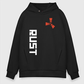 Мужское худи Oversize хлопок с принтом RUST в Кировске, френч-терри — 70% хлопок, 30% полиэстер. Мягкий теплый начес внутри —100% хлопок | боковые карманы, эластичные манжеты и нижняя кромка, капюшон на магнитной кнопке | dayz | facepunch | rust | state of decay | survival | the forest | this war of mine | выживалка rust | раст