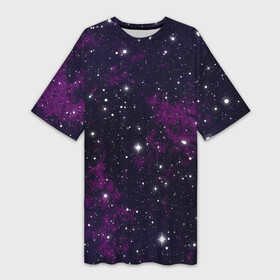 Платье-футболка 3D с принтом Космос в Кировске,  |  | авиация | астрономия | воздухоплавания | градиент | звезды | космическое пространство | космонавтика | космос | маска | млечный путь | небо | созвездия