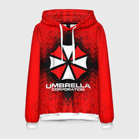 Мужская толстовка 3D с принтом Umbrella Corporation в Кировске, 100% полиэстер | двухслойный капюшон со шнурком для регулировки, мягкие манжеты на рукавах и по низу толстовки, спереди карман-кенгуру с мягким внутренним слоем. | game | resident evil 3 | umbrella corporation | амбрелла | амбрелла корпорейшн | военная и фармацевтическая корпорация | игра | игры | умбрелла