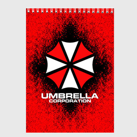 Скетчбук с принтом Umbrella Corporation в Кировске, 100% бумага
 | 48 листов, плотность листов — 100 г/м2, плотность картонной обложки — 250 г/м2. Листы скреплены сверху удобной пружинной спиралью | game | resident evil 3 | umbrella corporation | амбрелла | амбрелла корпорейшн | военная и фармацевтическая корпорация | игра | игры | умбрелла