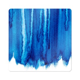 Магнит виниловый Квадрат с принтом Будь в потоке в Кировске, полимерный материал с магнитным слоем | размер 9*9 см, закругленные углы | water | waterfall | абстракция | акварель | вода | водопад | голубая абстракция | дождь | краска | потеки краски | поток | потоки воды | потоки краски | текстура
