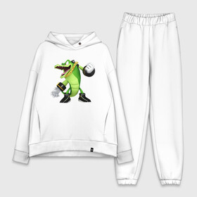 Женский костюм хлопок Oversize с принтом Sonic Crocodile в Кировске,  |  | hedgehog | metal sonic | silver | silver the hedgehog | sonic | sonic boom | sonic the hedgehog | еж | ёж сонник | ежик | игры | кино | крокодил | соник | соник в кино | фильм