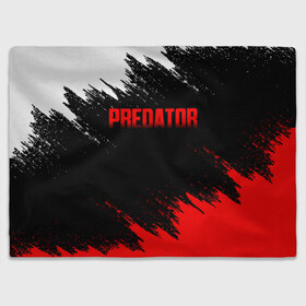 Плед 3D с принтом PREDATOR в Кировске, 100% полиэстер | закругленные углы, все края обработаны. Ткань не мнется и не растягивается | aliens | avp | black | cinema | predator | кино | фильм хищник | фильмы | хищник | чёрный | чужой