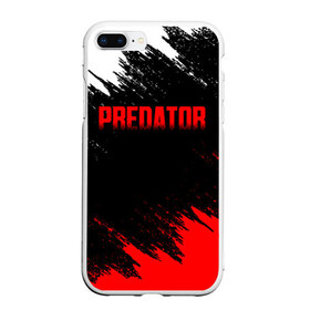 Чехол для iPhone 7Plus/8 Plus матовый с принтом PREDATOR в Кировске, Силикон | Область печати: задняя сторона чехла, без боковых панелей | Тематика изображения на принте: aliens | avp | black | cinema | predator | кино | фильм хищник | фильмы | хищник | чёрный | чужой