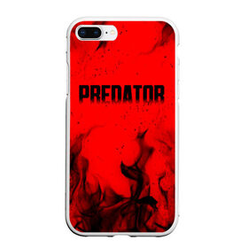 Чехол для iPhone 7Plus/8 Plus матовый с принтом PREDATOR в Кировске, Силикон | Область печати: задняя сторона чехла, без боковых панелей | Тематика изображения на принте: aliens | avp | black | cinema | predator | кино | фильм хищник | фильмы | хищник | чёрный | чужой