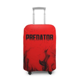 Чехол для чемодана 3D с принтом PREDATOR в Кировске, 86% полиэфир, 14% спандекс | двустороннее нанесение принта, прорези для ручек и колес | aliens | avp | black | cinema | predator | кино | фильм хищник | фильмы | хищник | чёрный | чужой