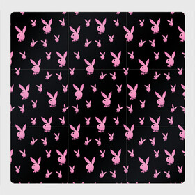 Магнитный плакат 3Х3 с принтом Playboy в Кировске, Полимерный материал с магнитным слоем | 9 деталей размером 9*9 см | bunny | erotic | hefner | hugh | magazine | playboy | журнал | зайка | кролик | плейбой | хефнер | ххх | хью