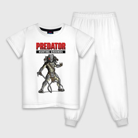 Детская пижама хлопок с принтом Predator: Hunting Grounds в Кировске, 100% хлопок |  брюки и футболка прямого кроя, без карманов, на брюках мягкая резинка на поясе и по низу штанин
 | game | gamer | predator: hunting grounds | игра | шутер