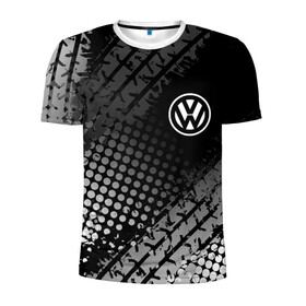 Мужская футболка 3D спортивная с принтом Volkswagen в Кировске, 100% полиэстер с улучшенными характеристиками | приталенный силуэт, круглая горловина, широкие плечи, сужается к линии бедра | volkswagen | vw | vw значок | vw лого | vw марка | vw эмблема | wv | значок vw | значок фольксваген | лого автомобиля | лого вольцваген | логотип vw | фольксваген | фольцваген