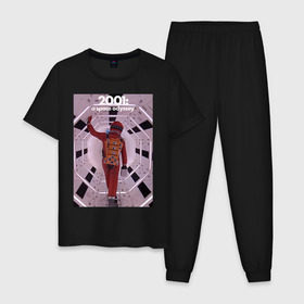 Мужская пижама хлопок с принтом Astronaut in a spacesuit в Кировске, 100% хлопок | брюки и футболка прямого кроя, без карманов, на брюках мягкая резинка на поясе и по низу штанин
 | 