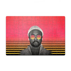 Пазл магнитный 126 элементов с принтом Will.I.Am в Кировске, полимерный материал с магнитным слоем | 126 деталей, размер изделия —  180*270 мм | Тематика изображения на принте: apl de ap | bep | black eyed peas | taboo | the black eyed peas | will i am | данс поп | поп | хип хоп