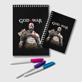 Блокнот с принтом God of War в Кировске, 100% бумага | 48 листов, плотность листов — 60 г/м2, плотность картонной обложки — 250 г/м2. Листы скреплены удобной пружинной спиралью. Цвет линий — светло-серый
 | ascension | betrayal | chains of olympus | cratos | ghost of sparta | god of war | hack and slash | kratos | бог войны | кратос