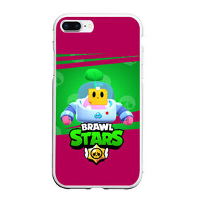 Чехол для iPhone 7Plus/8 Plus матовый с принтом BRAWL STARS SPROUT в Кировске, Силикон | Область печати: задняя сторона чехла, без боковых панелей | brawl | brawl stars | brawl stars sprout | clash | sprout | бравл старс | игра | мобильные игры | спраут