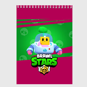 Скетчбук с принтом BRAWL STARS SPROUT в Кировске, 100% бумага
 | 48 листов, плотность листов — 100 г/м2, плотность картонной обложки — 250 г/м2. Листы скреплены сверху удобной пружинной спиралью | brawl | brawl stars | brawl stars sprout | clash | sprout | бравл старс | игра | мобильные игры | спраут