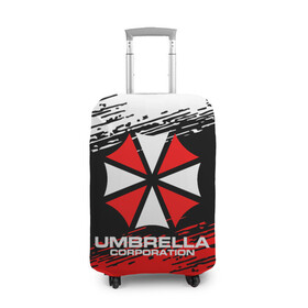 Чехол для чемодана 3D с принтом Umbrella Corporation. в Кировске, 86% полиэфир, 14% спандекс | двустороннее нанесение принта, прорези для ручек и колес | resident evil | umbrella corporation | амбрелла | амбрелла корпорейшн | вирус | вымышленная военная и фармацевтическая корпорация | игра | умбрелла