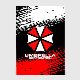 Постер с принтом Umbrella Corporation. в Кировске, 100% бумага
 | бумага, плотность 150 мг. Матовая, но за счет высокого коэффициента гладкости имеет небольшой блеск и дает на свету блики, но в отличии от глянцевой бумаги не покрыта лаком | resident evil | umbrella corporation | амбрелла | амбрелла корпорейшн | вирус | вымышленная военная и фармацевтическая корпорация | игра | умбрелла