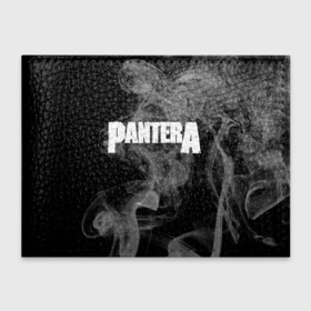 Обложка для студенческого билета с принтом Pantera. в Кировске, натуральная кожа | Размер: 11*8 см; Печать на всей внешней стороне | Тематика изображения на принте: pantera | американская метал группа | грув метал | группа | музыка | пантера | рок | рок группа