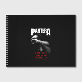 Альбом для рисования с принтом PanterA VulgaR в Кировске, 100% бумага
 | матовая бумага, плотность 200 мг. | covid 19 | pantera | vulgar display of power | альбом | группа | метал | металика | металл | пантера | рок | тяжелый | хэви