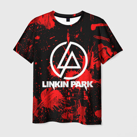Мужская футболка 3D с принтом Linkin Park в Кировске, 100% полиэфир | прямой крой, круглый вырез горловины, длина до линии бедер | chester bennington | linkin park | rock | группа | линкин парк | логотип | музыка | рок | рок н ролл | честер беннингтон | эмблема