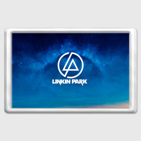 Магнит 45*70 с принтом Linkin Park в Кировске, Пластик | Размер: 78*52 мм; Размер печати: 70*45 | chester bennington | linkin park | rock | space | группа | космос | линкин парк | логотип | музыка | рок | рок н ролл | честер беннингтон | эмблема