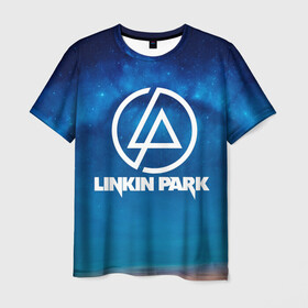 Мужская футболка 3D с принтом Linkin Park в Кировске, 100% полиэфир | прямой крой, круглый вырез горловины, длина до линии бедер | chester bennington | linkin park | rock | space | группа | космос | линкин парк | логотип | музыка | рок | рок н ролл | честер беннингтон | эмблема