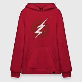 Худи SuperOversize хлопок с принтом The Flash logo в Кировске, 70% хлопок, 30% полиэстер, мягкий начес внутри | карман-кенгуру, эластичная резинка на манжетах и по нижней кромке, двухслойный капюшон
 | the flash | vdzabma | флэш