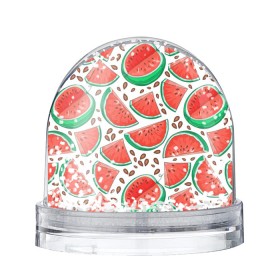 Снежный шар с принтом Арбуз в Кировске, Пластик | Изображение внутри шара печатается на глянцевой фотобумаге с двух сторон | арбуз | еда | семечки | фрукт