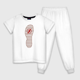 Детская пижама хлопок с принтом The Flash в Кировске, 100% хлопок |  брюки и футболка прямого кроя, без карманов, на брюках мягкая резинка на поясе и по низу штанин
 | Тематика изображения на принте: the flash | vdzabma | флэш