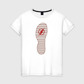 Женская футболка хлопок с принтом The Flash в Кировске, 100% хлопок | прямой крой, круглый вырез горловины, длина до линии бедер, слегка спущенное плечо | the flash | vdzabma | флэш
