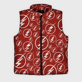 Мужской жилет утепленный 3D с принтом The Flash Logo Pattern в Кировске,  |  | the flash | vdzabma | флэш