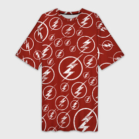 Платье-футболка 3D с принтом The Flash Logo Pattern в Кировске,  |  | the flash | vdzabma | флэш