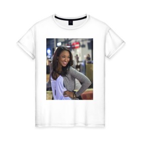 Женская футболка хлопок с принтом Iris West в Кировске, 100% хлопок | прямой крой, круглый вырез горловины, длина до линии бедер, слегка спущенное плечо | iris west | the flash | vdzabma | айрис уэст | флэш