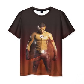 Мужская футболка 3D с принтом Wally West в Кировске, 100% полиэфир | прямой крой, круглый вырез горловины, длина до линии бедер | kid flash | the flash | vdzabma | wally west | кид флэш | уолли уэст | флэш