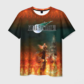 Мужская футболка 3D с принтом Final Fantasy VII Remake в Кировске, 100% полиэфир | прямой крой, круглый вырез горловины, длина до линии бедер | final fantasy vii remake | game | gamer | игра | шутер