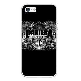 Чехол для iPhone 5/5S матовый с принтом PANTERA в Кировске, Силикон | Область печати: задняя сторона чехла, без боковых панелей | pantera | американская метал группа | грув метал | группа | музыка | пантера | рок | рок группа