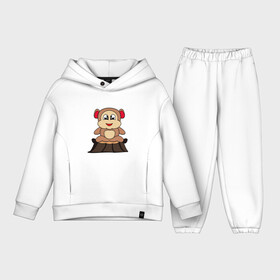 Детский костюм хлопок Oversize с принтом обезьяна в Кировске,  |  | детские | животные | звери | картинки | милый | мультфильмы | обезьяна | пень | популярные | прикольные | смешные | счастливый