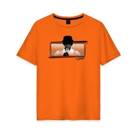 Женская футболка хлопок Oversize с принтом Заводной апельсин в Кировске, 100% хлопок | свободный крой, круглый ворот, спущенный рукав, длина до линии бедер
 | 