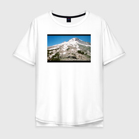 Мужская футболка хлопок Oversize с принтом The Shining Landscape в Кировске, 100% хлопок | свободный крой, круглый ворот, “спинка” длиннее передней части | the shining | vdosadir | горы | пейзаж | сияние | стэнли кубрик