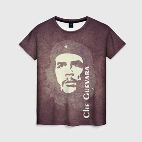 Женская футболка 3D с принтом Че Гевара в Кировске, 100% полиэфир ( синтетическое хлопкоподобное полотно) | прямой крой, круглый вырез горловины, длина до линии бедер | che guevara | исторические личности | революция | че гевара