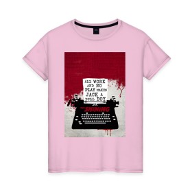 Женская футболка хлопок с принтом The Shining Typewriter в Кировске, 100% хлопок | прямой крой, круглый вырез горловины, длина до линии бедер, слегка спущенное плечо | the shining | vdosadir | сияние | стэнли кубрик