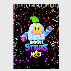 Скетчбук с принтом BRAWL STARS SPROUT в Кировске, 100% бумага
 | 48 листов, плотность листов — 100 г/м2, плотность картонной обложки — 250 г/м2. Листы скреплены сверху удобной пружинной спиралью | 8 bit | brawl stars | brawl stars sprout | crow | leon shark | max | mr.p | sally leon | shark | sprout | tara | werewolf leon | берли | бравл старс | ворон | макс | оборотень | спроут | тара