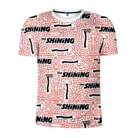 Мужская футболка 3D спортивная с принтом The Shining Labirint Pattern в Кировске, 100% полиэстер с улучшенными характеристиками | приталенный силуэт, круглая горловина, широкие плечи, сужается к линии бедра | the shining | vdosadir | сияние | стэнли кубрик | топор
