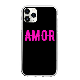 Чехол для iPhone 11 Pro Max матовый с принтом Amor в Кировске, Силикон |  | Тематика изображения на принте: amor | amour | te amo | любовь | надпись про любовь | я тебя люблю